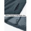 imageTACVASEN Mens Winter Jacket Soft Polar Fuzzy Sherpa Coat Casual Thermal Sweatshirts Full Zip Fleece Jacket With PocketDark Gray