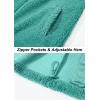 imageTACVASEN Mens Winter Jacket Soft Polar Fuzzy Sherpa Coat Casual Thermal Sweatshirts Full Zip Fleece Jacket With PocketGray Green
