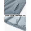 imageTACVASEN Mens Winter Jacket Soft Polar Fuzzy Sherpa Coat Casual Thermal Sweatshirts Full Zip Fleece Jacket With PocketLight Gray