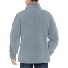 imageTACVASEN Mens Winter Jacket Soft Polar Fuzzy Sherpa Coat Casual Thermal Sweatshirts Full Zip Fleece Jacket With PocketLight Gray