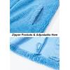 imageTACVASEN Mens Winter Jacket Soft Polar Fuzzy Sherpa Coat Casual Thermal Sweatshirts Full Zip Fleece Jacket With PocketSky Blue