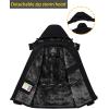 imageTACVASEN Mens Winter Ski Jacket Waterproof Snow Coats Snowboard Fleece Lining Jacket Warm Parka with HoodedBlack