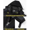 imageTACVASEN Mens Winter Ski Jacket Waterproof Snow Coats Snowboard Fleece Lining Jacket Warm Parka with HoodedBlack Gray