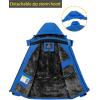 imageTACVASEN Mens Winter Ski Jacket Waterproof Snow Coats Snowboard Fleece Lining Jacket Warm Parka with HoodedBlue