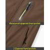 imageTACVASEN Mens Winter Ski Jacket Waterproof Snow Coats Snowboard Fleece Lining Jacket Warm Parka with HoodedBrown