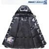 imageTACVASEN Mens Winter Ski Jacket Waterproof Snow Coats Snowboard Fleece Lining Jacket Warm Parka with HoodedColor Black