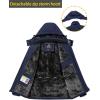 imageTACVASEN Mens Winter Ski Jacket Waterproof Snow Coats Snowboard Fleece Lining Jacket Warm Parka with HoodedDark Blue