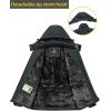 imageTACVASEN Mens Winter Ski Jacket Waterproof Snow Coats Snowboard Fleece Lining Jacket Warm Parka with HoodedGray