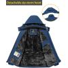 imageTACVASEN Mens Winter Ski Jacket Waterproof Snow Coats Snowboard Fleece Lining Jacket Warm Parka with HoodedNavy
