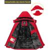 imageTACVASEN Mens Winter Ski Jacket Waterproof Snow Coats Snowboard Fleece Lining Jacket Warm Parka with HoodedRed