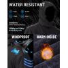 imageTACVASEN Winter Jacket Mens WaterResistant Fleece Jacket Snow Ski Jacket Military Tactical Jacket Coat Parka Hood RaincoatBlack