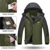 imageTACVASEN Winter Jacket Mens WaterResistant Fleece Jacket Snow Ski Jacket Military Tactical Jacket Coat Parka Hood RaincoatGreen