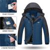 imageTACVASEN Winter Jacket Mens WaterResistant Fleece Jacket Snow Ski Jacket Military Tactical Jacket Coat Parka Hood RaincoatNavy