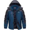 imageTACVASEN Winter Jacket Mens WaterResistant Fleece Jacket Snow Ski Jacket Military Tactical Jacket Coat Parka Hood RaincoatNavy