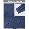imageTACVASEN Mens Breathable Quick Dry Solid Convertible Long Sleeve Shirt Fishing Hiking SafariBlue