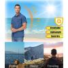 imageTACVASEN Mens Breathable Quick Dry Solid Convertible Long Sleeve Shirt Fishing Hiking SafariBlue
