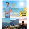 imageTACVASEN Mens Breathable Quick Dry Solid Convertible Long Sleeve Shirt Fishing Hiking SafariSky Blue