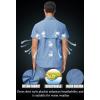 imageTACVASEN Mens Breathable Quick Dry Solid Convertible Long Sleeve Shirt Fishing Hiking SafariSky Blue