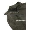 imageTACVASEN Mens Tactical Military 14 Zip Pullover Cotton Long Sleeve Shirt Green XL