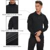 imageTACVASEN Mens Tactical Military Shirt 14 Zip Long Sleeve Combat Shirt with Pockets Lightweight Army Training PaintballBlack