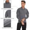 imageTACVASEN Mens Tactical Military Shirt 14 Zip Long Sleeve Combat Shirt with Pockets Lightweight Army Training PaintballLight Grey