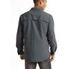 imageTACVASEN Mens Tactical Shirts Quick Dry UV Protection Breathable Long Sleeve Hiking Fishing Button ShirtsDark Grey