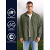 imageTACVASEN Mens Tactical Shirts Quick Dry UV Protection Breathable Long Sleeve Hiking Fishing Button ShirtsGreen