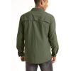 imageTACVASEN Mens Tactical Shirts Quick Dry UV Protection Breathable Long Sleeve Hiking Fishing Button ShirtsGreen