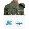 imageTACVASEN Mens Tactical Shirts Quick Dry UV Protection Breathable Long Sleeve Hiking Fishing Button ShirtsGreen