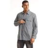imageTACVASEN Mens Tactical Shirts Quick Dry UV Protection Breathable Long Sleeve Hiking Fishing Button ShirtsGrey