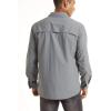 imageTACVASEN Mens Tactical Shirts Quick Dry UV Protection Breathable Long Sleeve Hiking Fishing Button ShirtsGrey