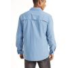 imageTACVASEN Mens Tactical Shirts Quick Dry UV Protection Breathable Long Sleeve Hiking Fishing Button ShirtsSky Blue