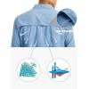 imageTACVASEN Mens Tactical Shirts Quick Dry UV Protection Breathable Long Sleeve Hiking Fishing Button ShirtsSky Blue