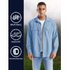 imageTACVASEN Mens Tactical Shirts Quick Dry UV Protection Breathable Long Sleeve Hiking Fishing Button ShirtsSky Blue