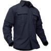 imageTACVASEN Mens Breathable Quick Dry Solid Convertible Long Sleeve Shirt Fishing Hiking SafariNavy
