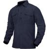 imageTACVASEN Mens Tactical Shirts Long Sleeve Quick Dry Breathable Button Down Fishing Work Safari Hiking Camping HuntingNavy
