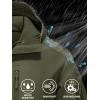 imageTACVASEN Mens Tactical Jacket with Hood Water Resistant Special Ops Military Softshell CoatGreen