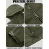 imageTACVASEN Mens Tactical Jacket with Hood Water Resistant Special Ops Military Softshell CoatGreen