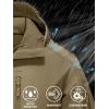 imageTACVASEN Mens Tactical Jacket with Hood Water Resistant Special Ops Military Softshell CoatKhaki