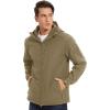 imageTACVASEN Mens Tactical Jacket with Hood Water Resistant Special Ops Military Softshell CoatKhaki