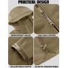 imageTACVASEN Mens Tactical Jacket with Hood Water Resistant Special Ops Military Softshell CoatKhaki
