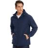 imageTACVASEN Mens Tactical Jacket with Hood Water Resistant Special Ops Military Softshell CoatNavy