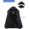 imageTACVASEN Mens Winter Jacket Cotton Military Jackets Fleece Lined Thick Work Coats Warm Cargo Jackets with HoodedB148 Grey