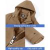 imageTACVASEN Mens Winter Jacket Cotton Military Jackets Fleece Lined Thick Work Coats Warm Cargo Jackets with HoodedB148 Khaki