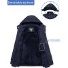 imageTACVASEN Mens Winter Jacket Cotton Military Jackets Fleece Lined Thick Work Coats Warm Cargo Jackets with HoodedB148 Navy