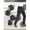 imageTACVASEN Mens Winter Pants 9 Pockets Fleece Snow Hiking Pants WaterResistant Warm Softshell Thick Tactical PantsBlack