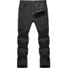 imageTACVASEN Mens Winter Pants 9 Pockets Fleece Snow Hiking Pants WaterResistant Warm Softshell Thick Tactical PantsBlack