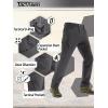 imageTACVASEN Mens Winter Pants 9 Pockets Fleece Snow Hiking Pants WaterResistant Warm Softshell Thick Tactical PantsGray