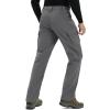 imageTACVASEN Mens Winter Pants 9 Pockets Fleece Snow Hiking Pants WaterResistant Warm Softshell Thick Tactical PantsGray