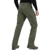 imageTACVASEN Mens Winter Pants 9 Pockets Fleece Snow Hiking Pants WaterResistant Warm Softshell Thick Tactical PantsGreen